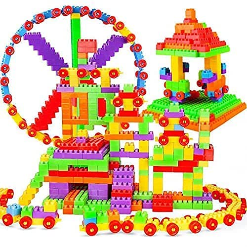 200 Piece Building Blocks for Kids with Wheel Blocks Game Toy Set