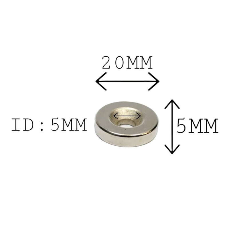 Neodymium Channel Countersunk Ring Magnets