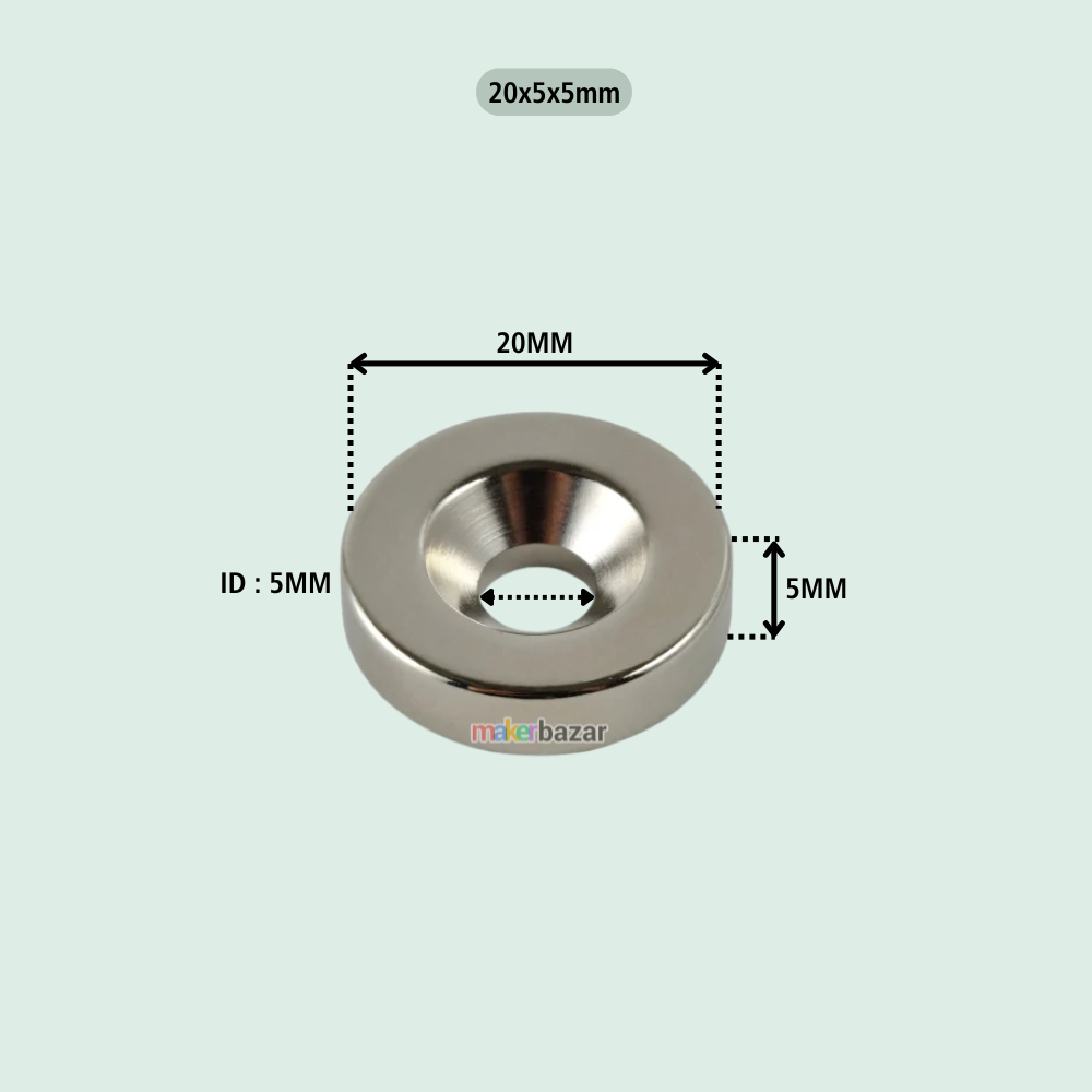 Neodymium Channel Countersunk Ring Magnet for Mounting
