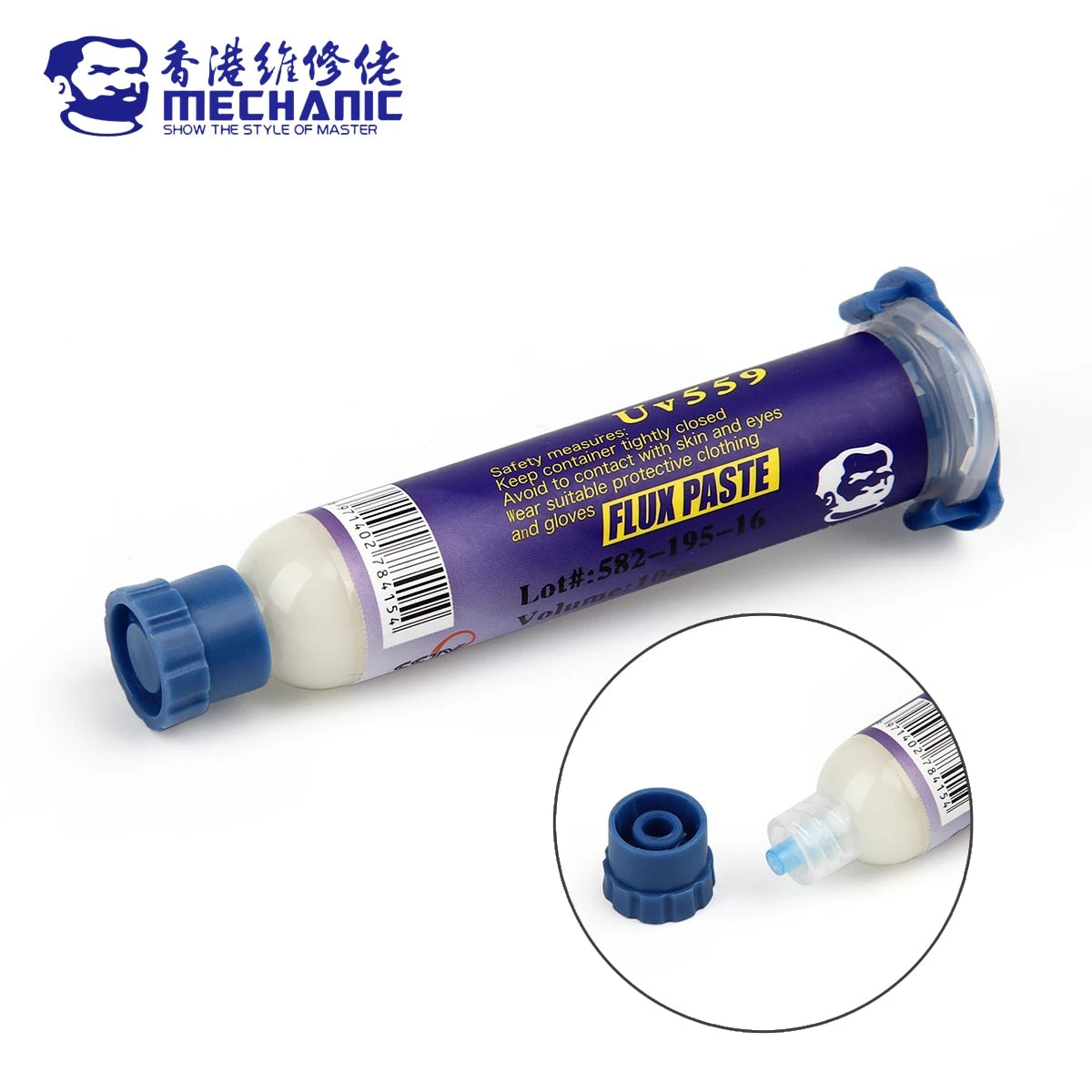 Mechanic: 10cc Lead-Free No-Clean Solder Flux Paste Syringe