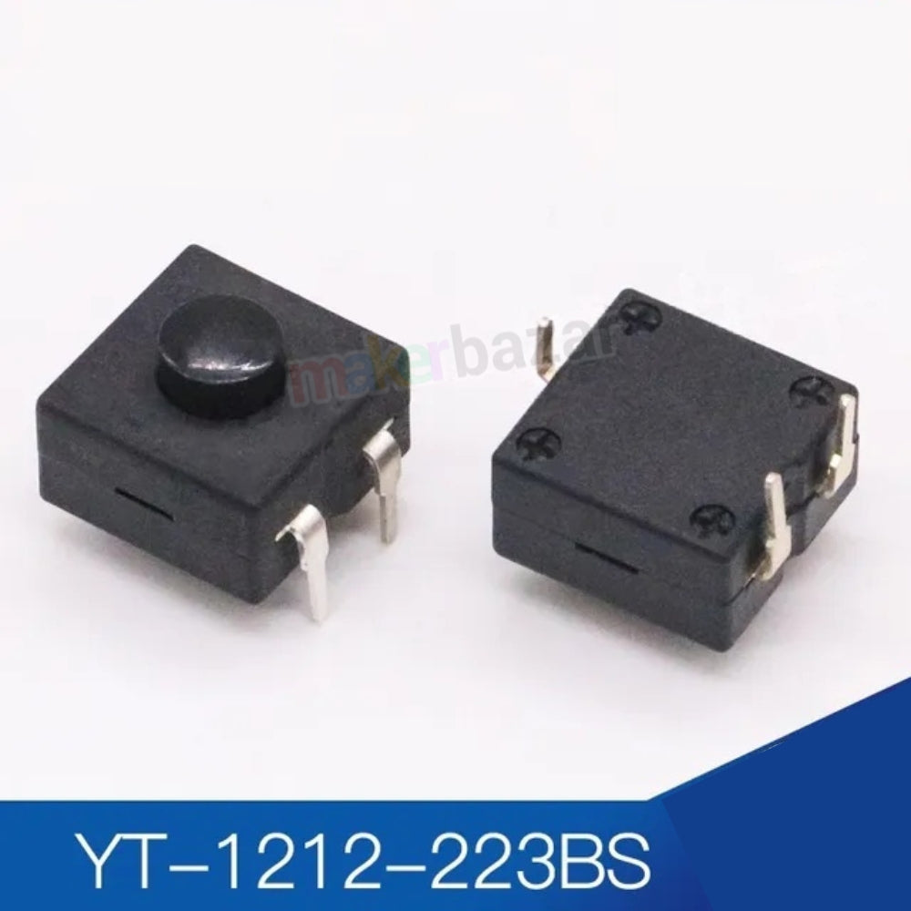 YT-1212 Flashlight Torch Switch Self-Lock Button 12x12mm