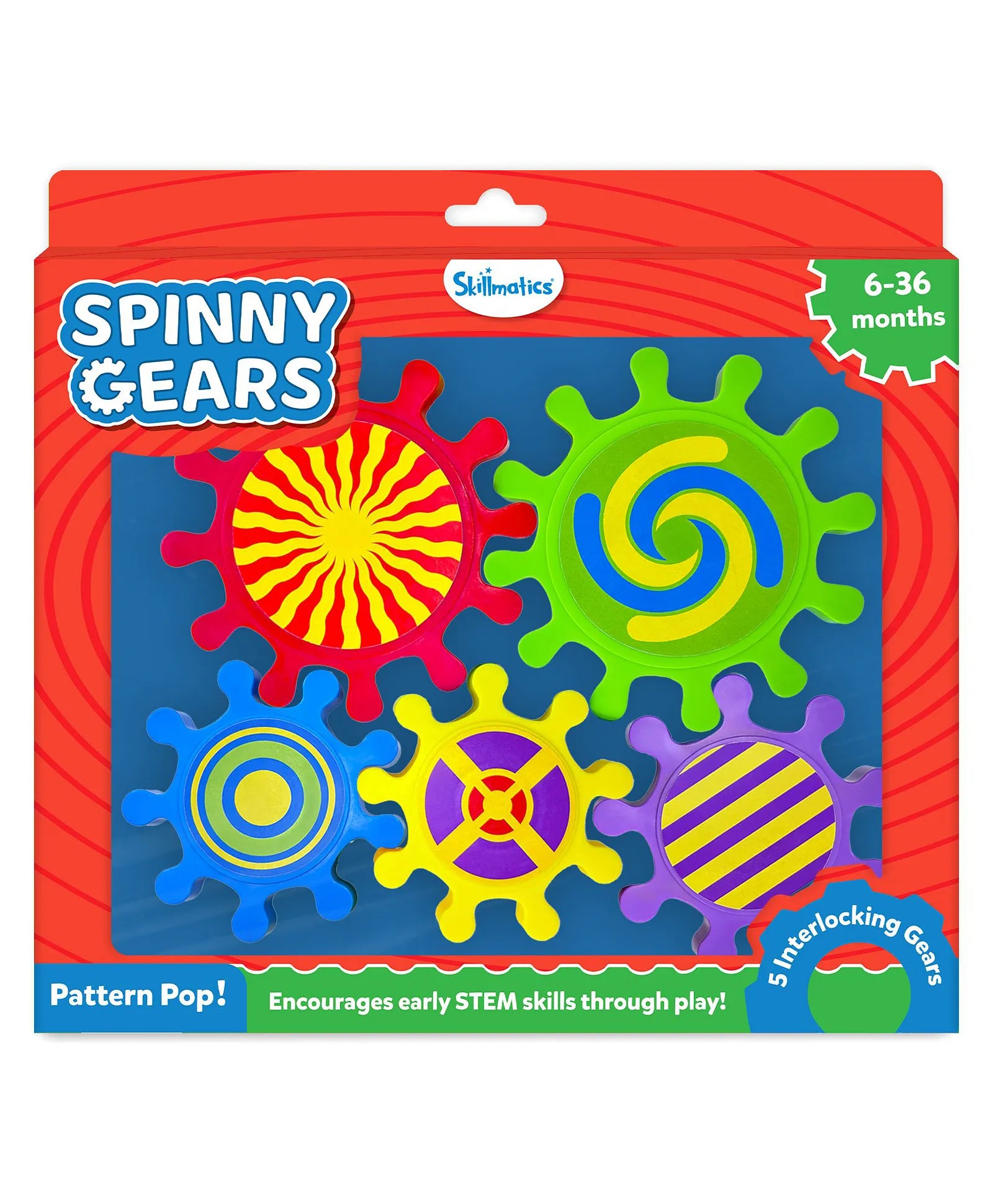 Interlocking Spinny Gear Sticky STEM Sensory Toy