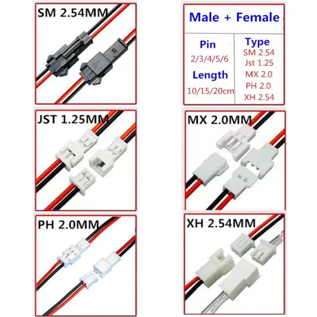 Two Pin Cable Buy 2-Pin Male and Female Connector | Makerbazar
