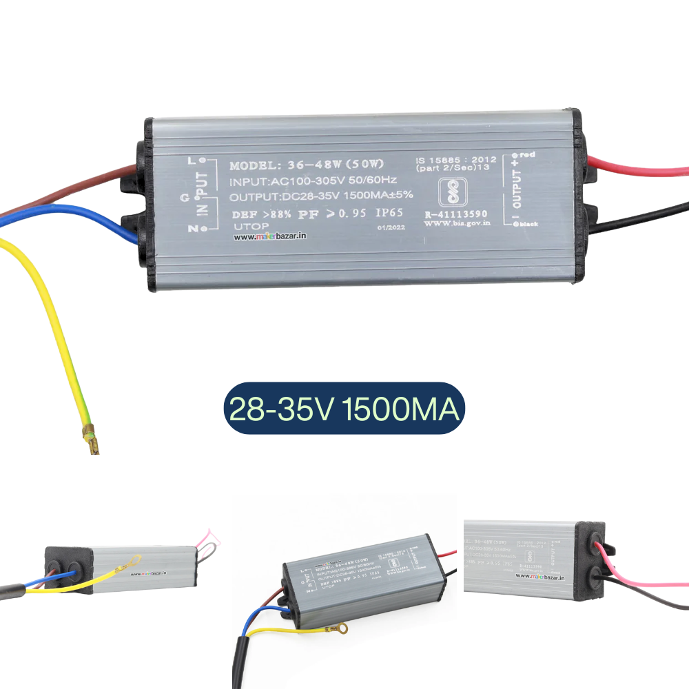 50W LED Driver – 1500mA (24–40V), 300mA (100–175V), 750mA (50–75V ...