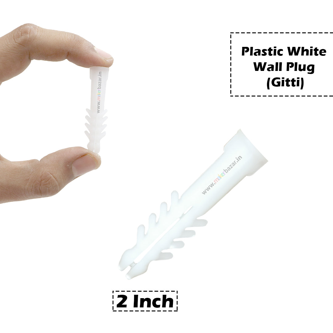 Plastic White Wall Plug (Gitti)