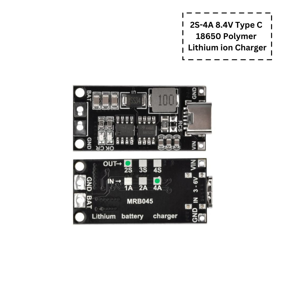 [Black-Premium] Type-C 18650 Polymer Lithium-ion Charger to Booster Module