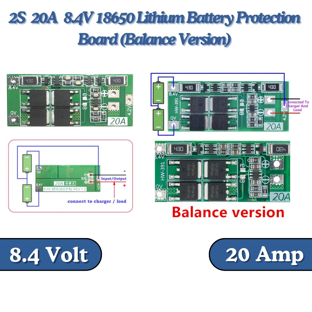 2S Li-Ion BMS 18650 Lithium Ion Battery Protection Boards