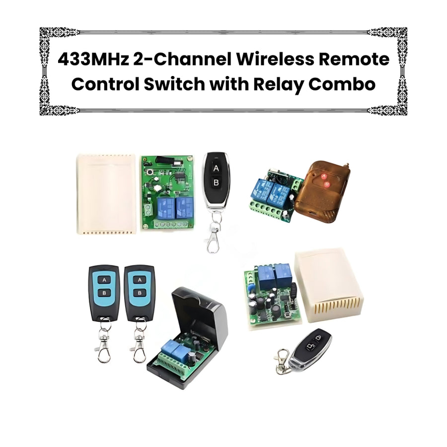 Remote 2 Relay Buy Smart 2-Channel 12V Relay with RF Remote | 433MHz Wireless Switch