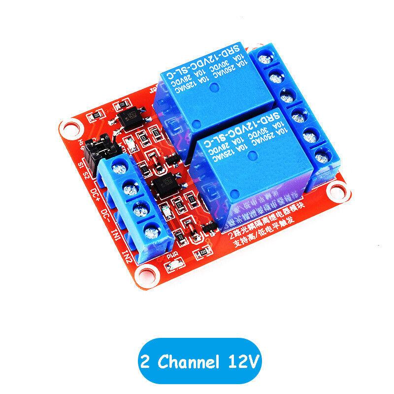 Red Relay Module Top Red Relay Board Module with High/Low Level Trigger Optocoupler