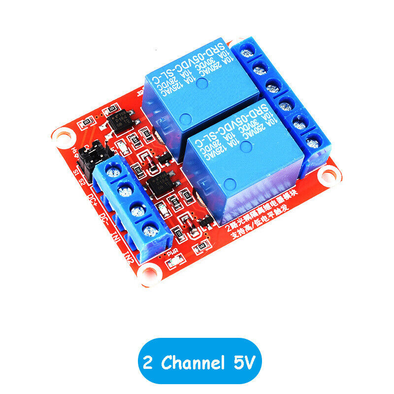 Red Relay Module Top Red Relay Board Module with High/Low Level Trigger Optocoupler