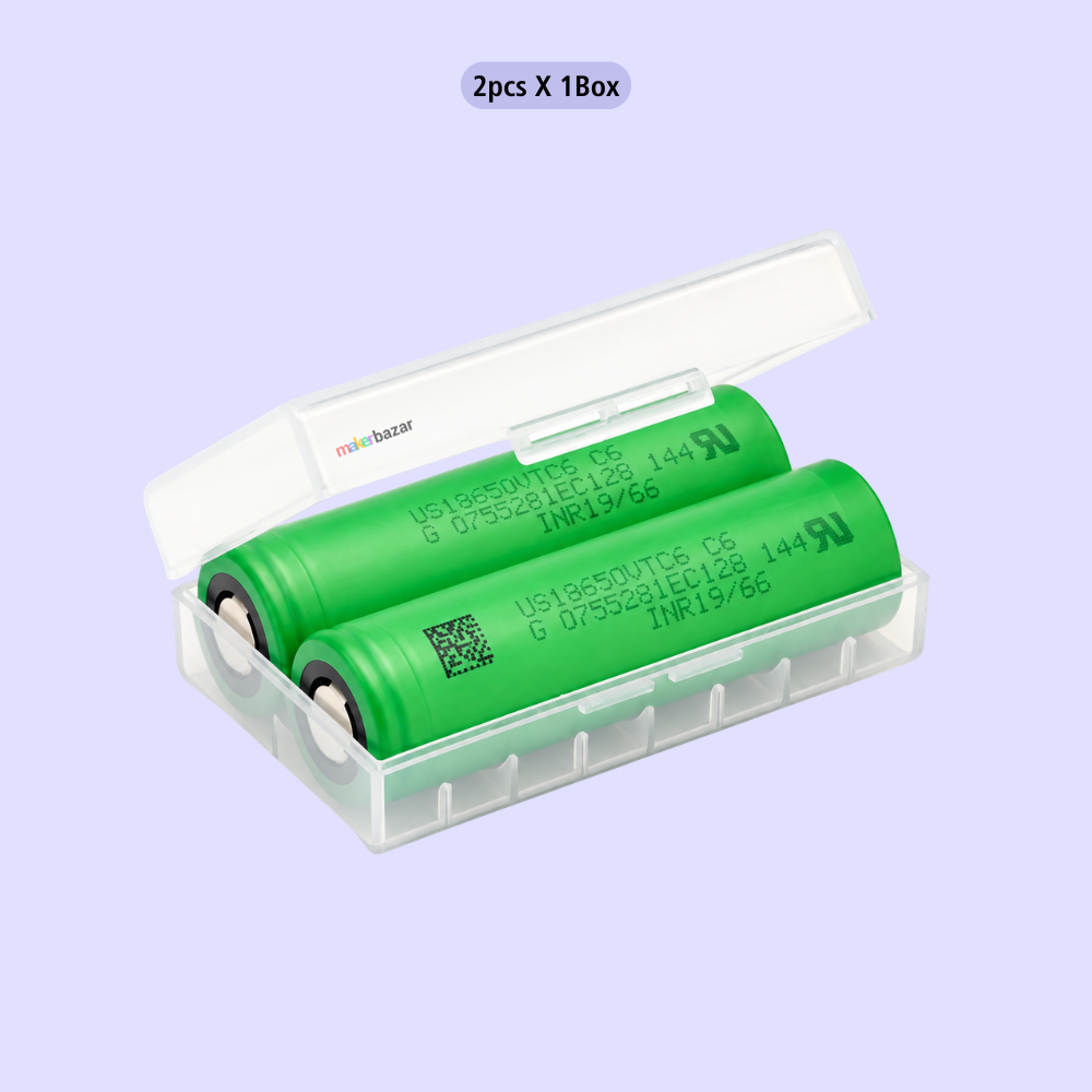Sony US18650 3.7V Li-ion Rechargeable Battery Cell with Plastic Box