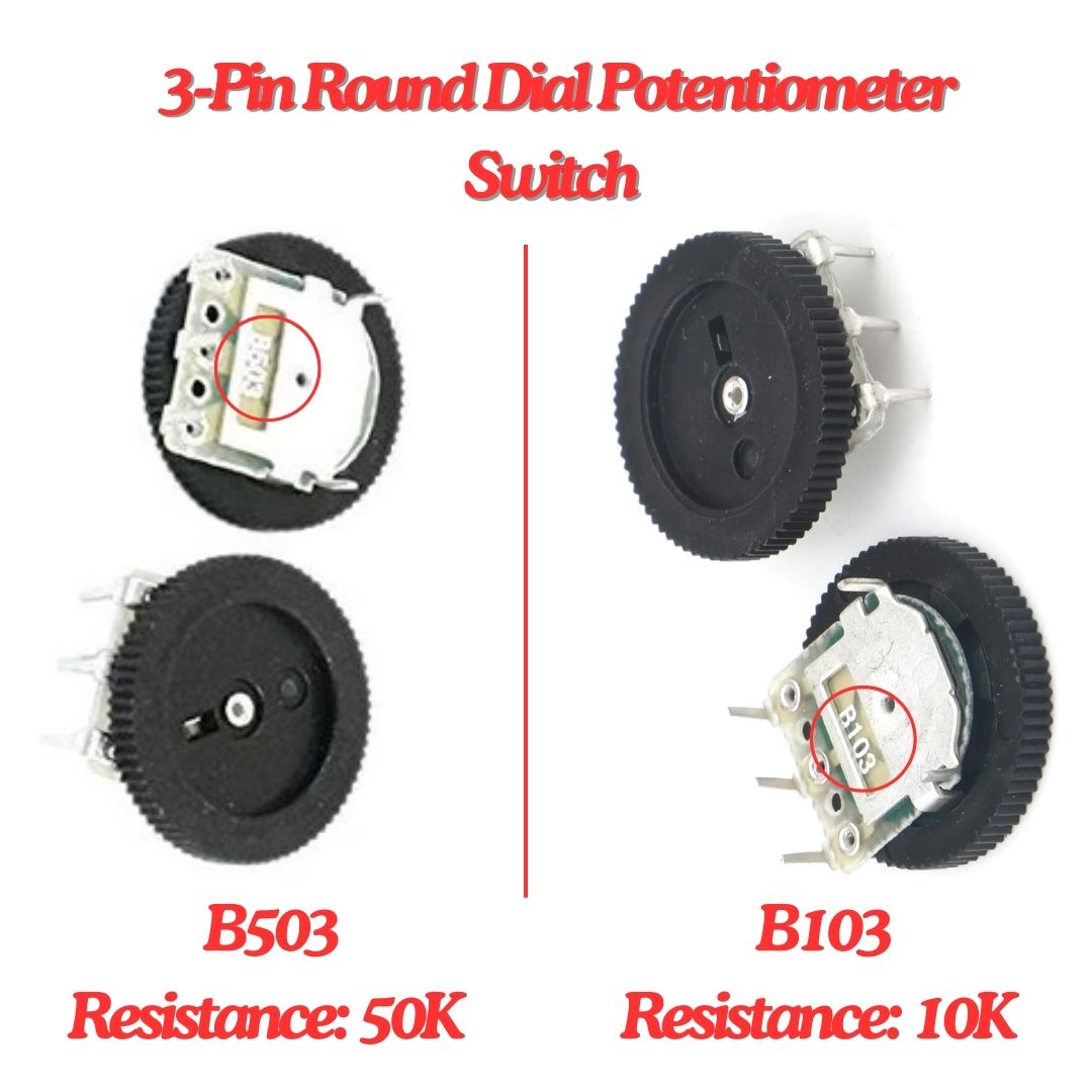 B-Series Round Dial Potentiometer Rotary Volume Control Switch