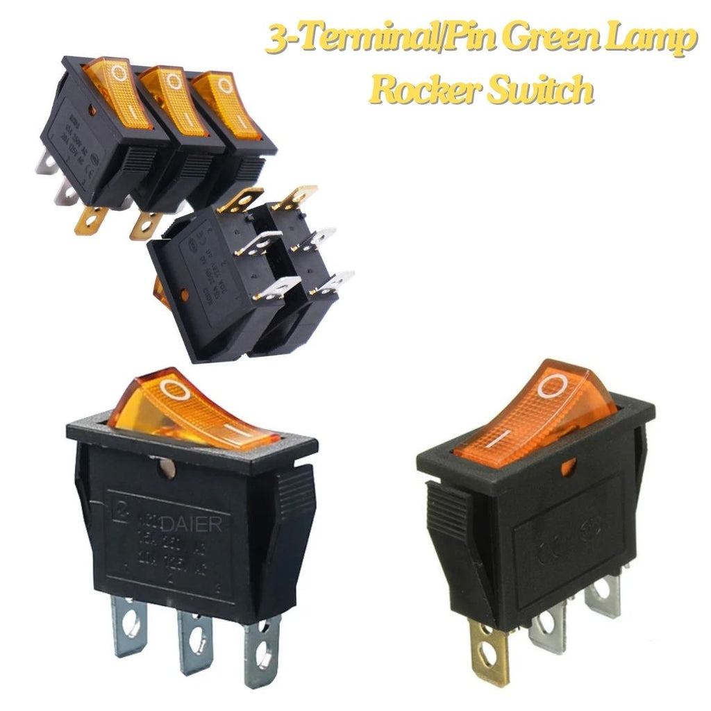Buy KCD3 SPST ON-OFF 3 Leg Rocker Switch | Makerbazar