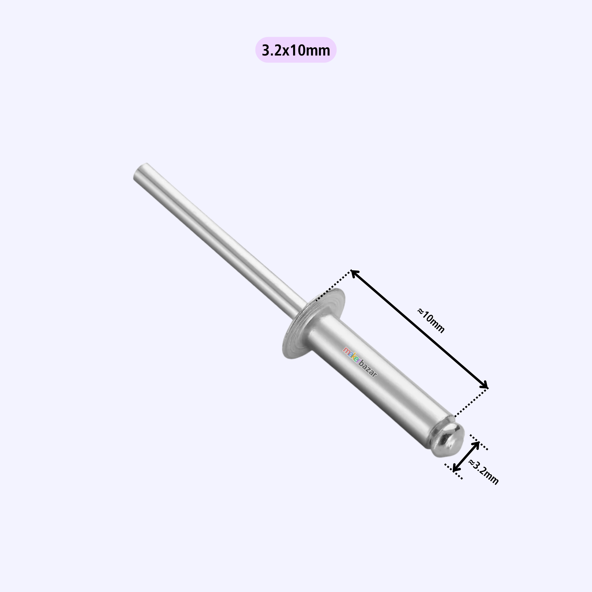 3.2mm Aluminium Blind Pop Rivets