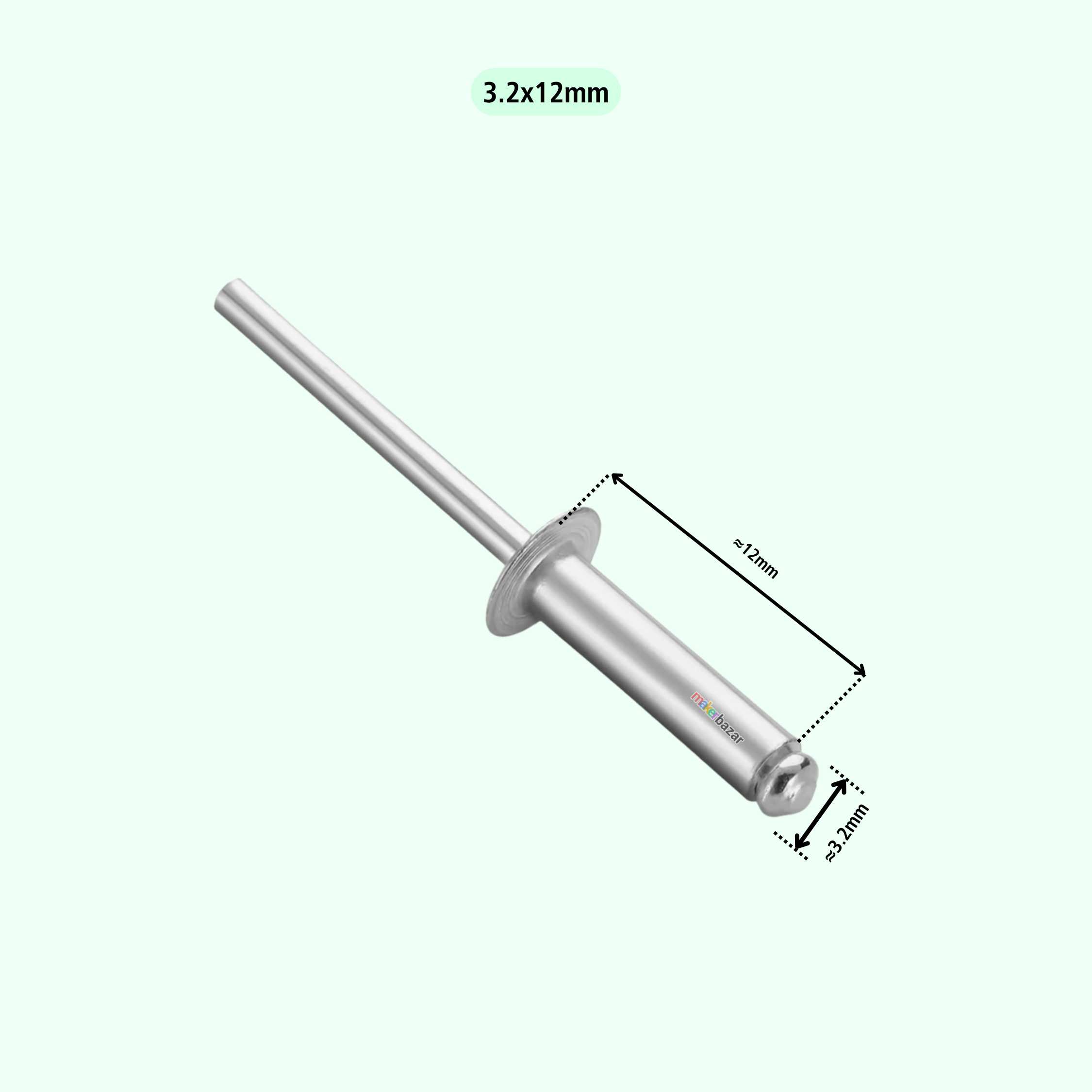 3.2mm Aluminium Blind Pop Rivets