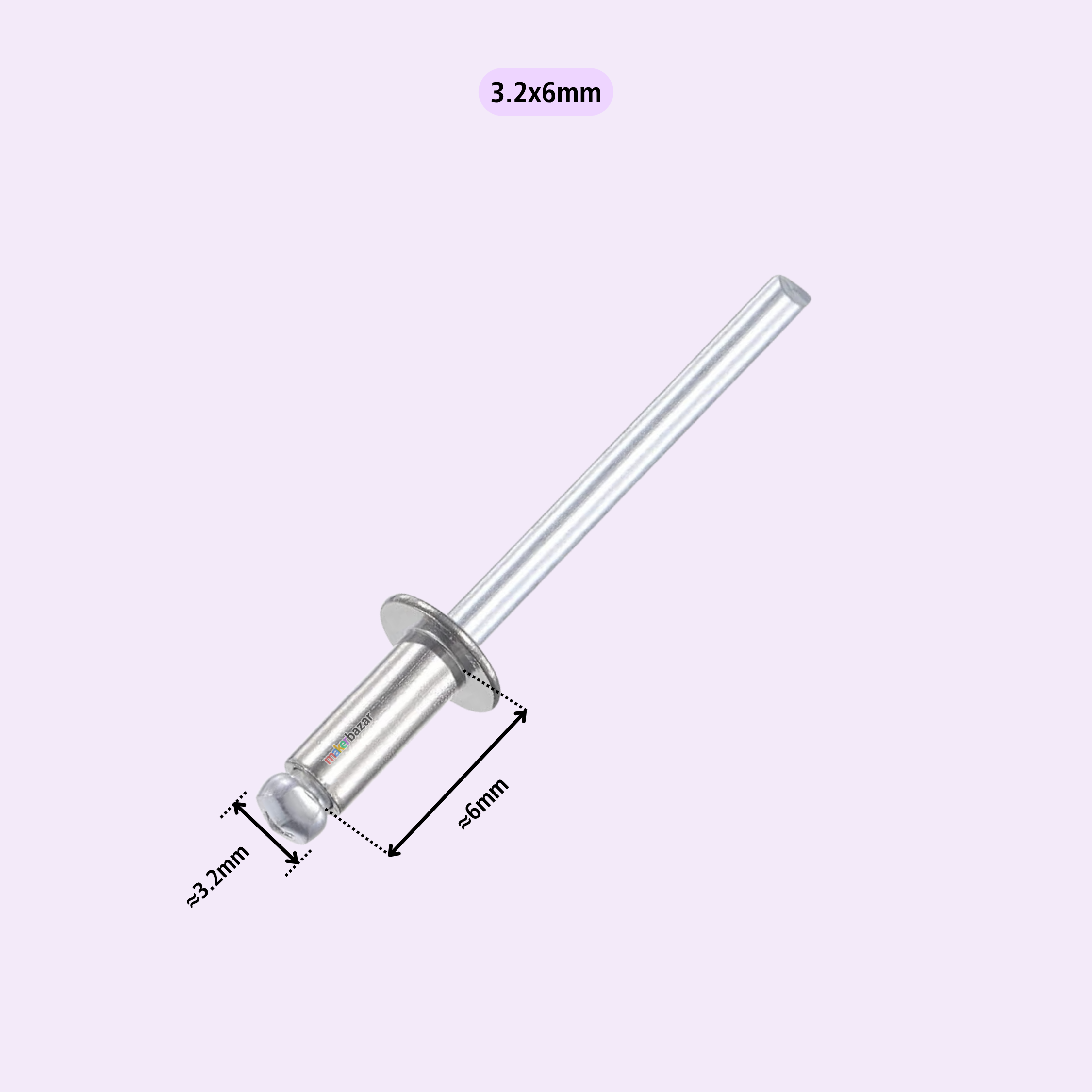 3.2mm Aluminium Blind Pop Rivets