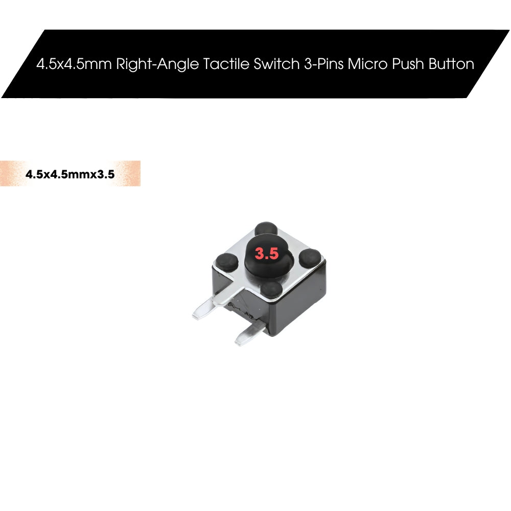 Buy 4.5x4.5mm Touch Switch – 3-Pin Copper Feet, Patch Button