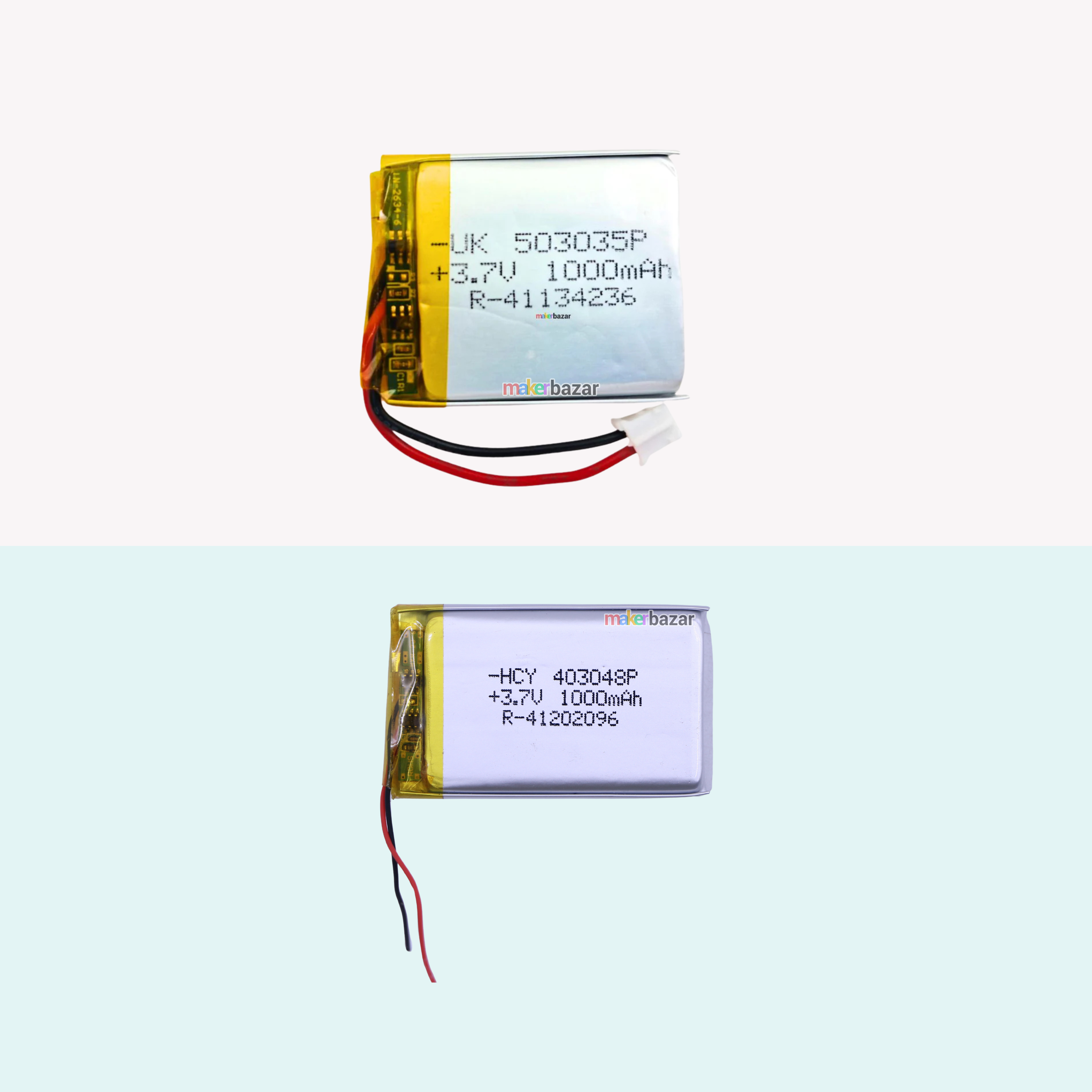 Generic: 3.7V 1000mAh Lithium Polymer Battery Single Cell