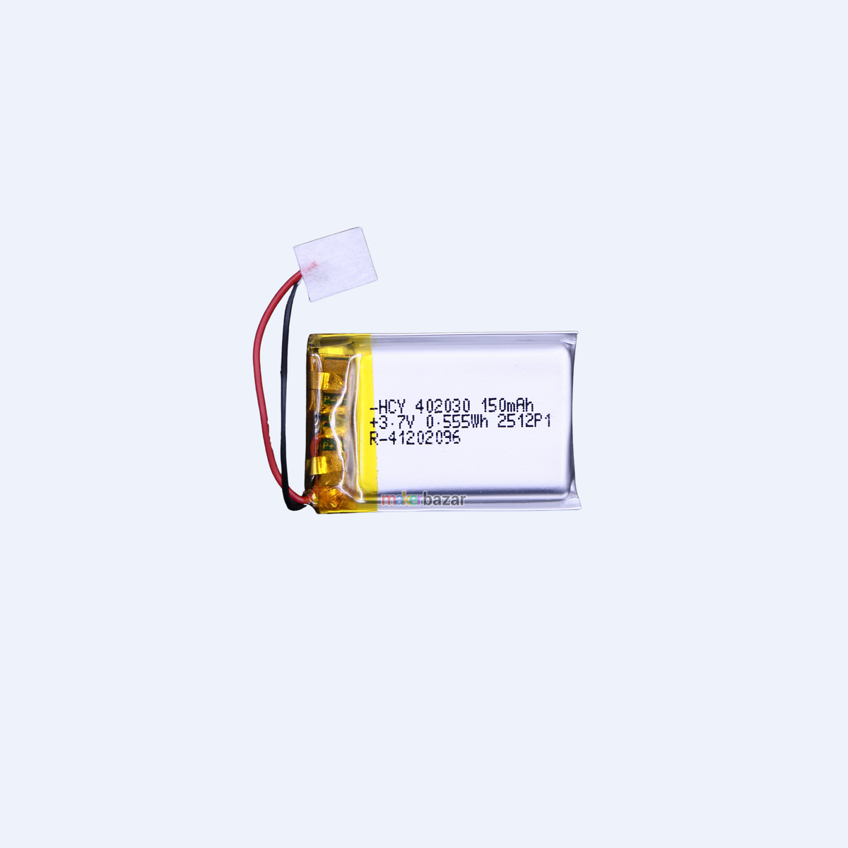 3.7V 150mAh LiPo Battery Single Cell Rechargeable
