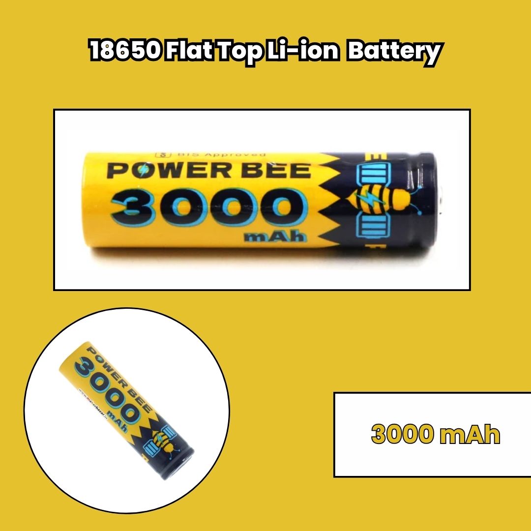 PowerBee: 3.7V 18650 Cell Li-ion Rechargeable Battery