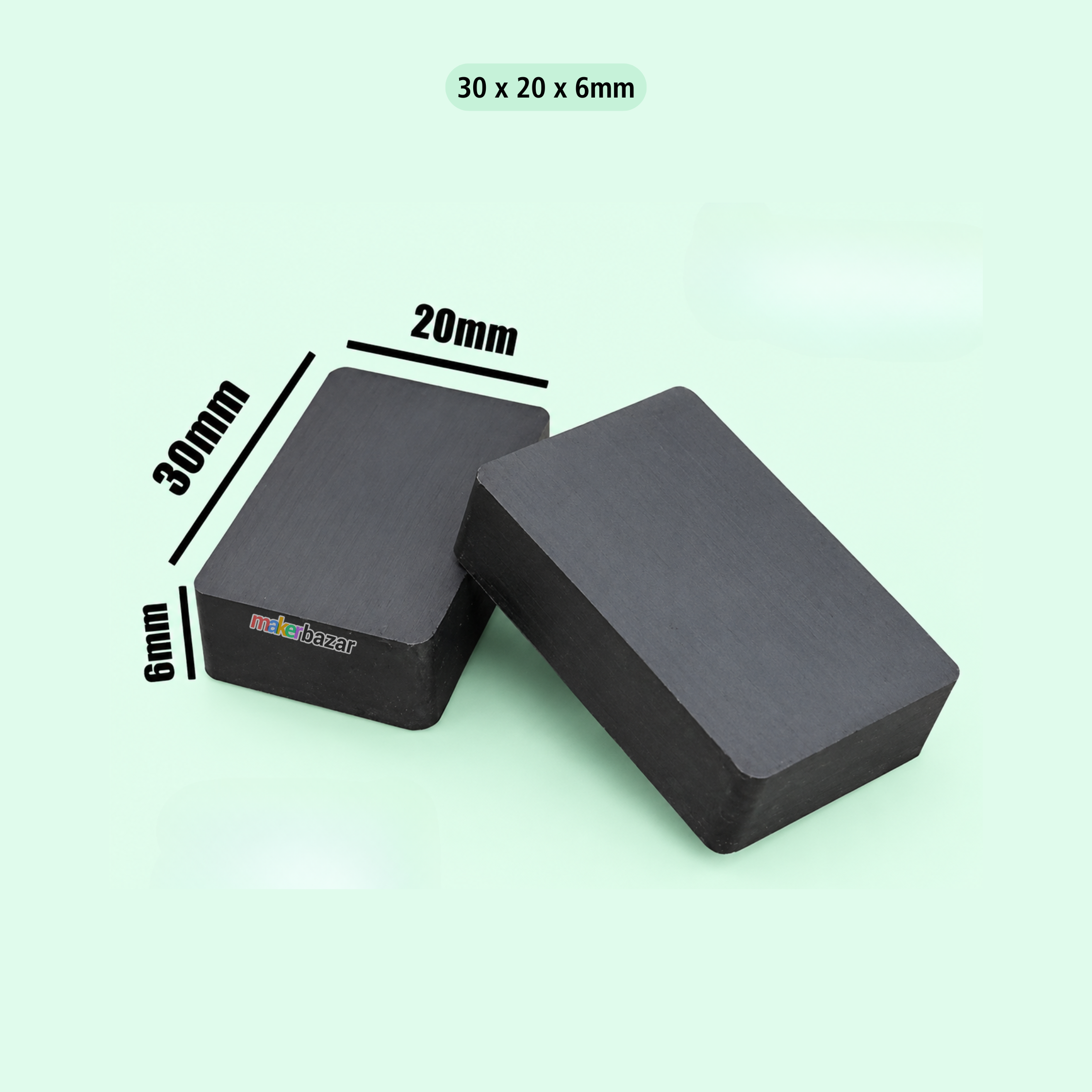 Ferrite Black Rectangular Block Ceramic Magnets