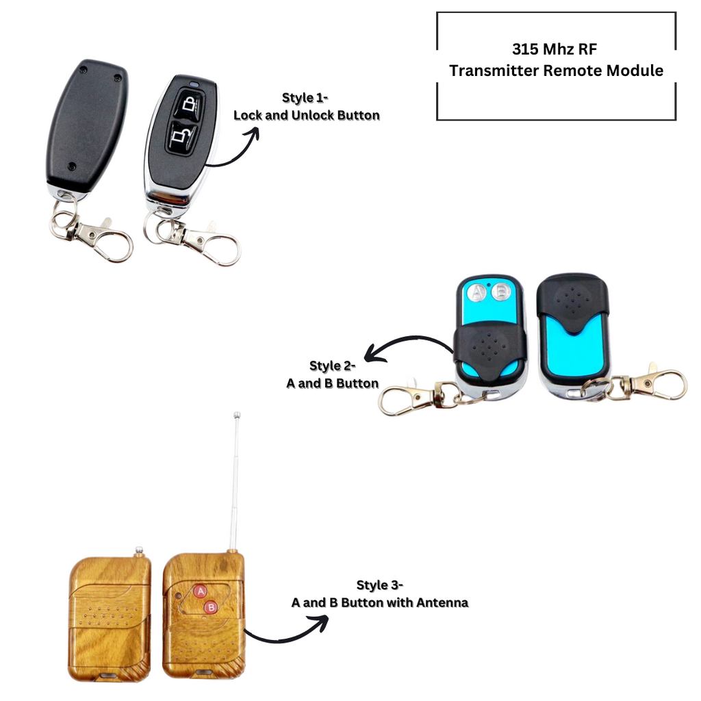 2-Channel 315MHz RF Transmitter Remote Module: Remote Control Convenience