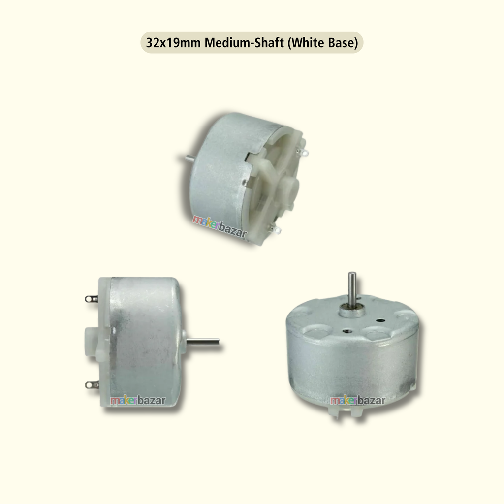 Mini Electric Flat Cylinder Motor with Long Shaft | Compact DC Motor ...