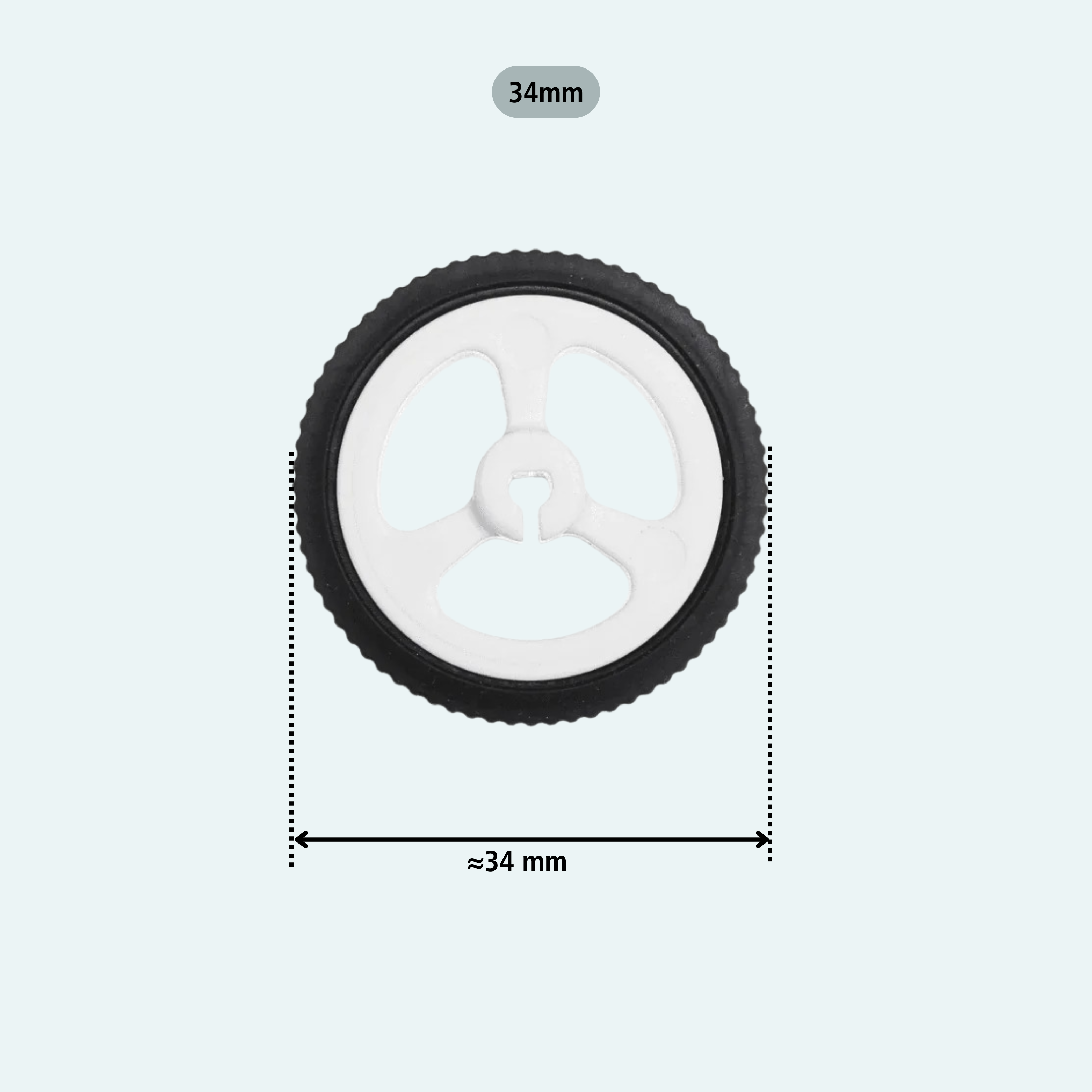Rubber Wheel Tyre for N20 Gear Motor