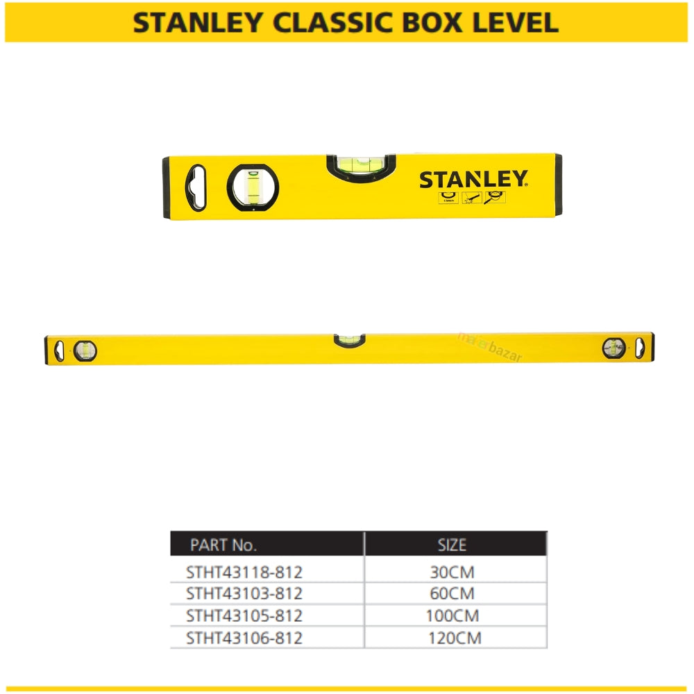 Stanley Classic Box Level Aluminium Spirit Level Tool