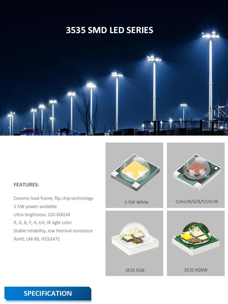 3V 3535 Ceramic SMD LED Light Chip