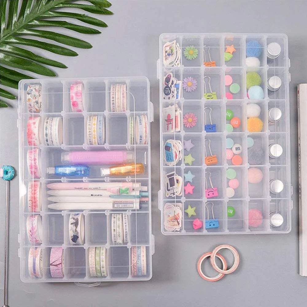 Adjustable Partition Clear Plastic Box Component Organiser