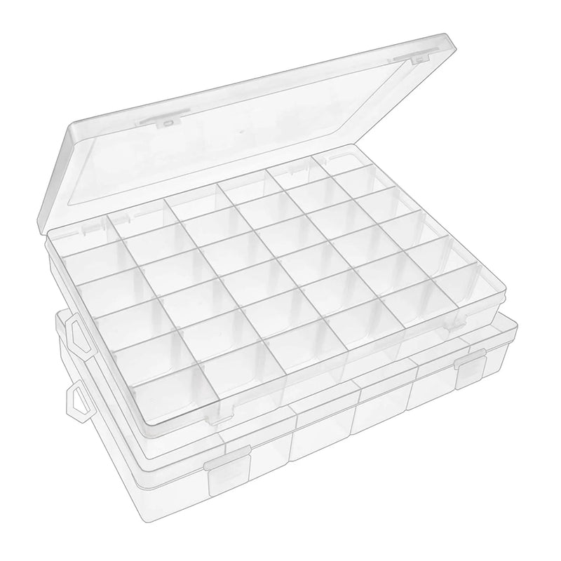 Box Without Partition Adjustable Partition Clear Plastic Box Component Organizer: Customize ...
