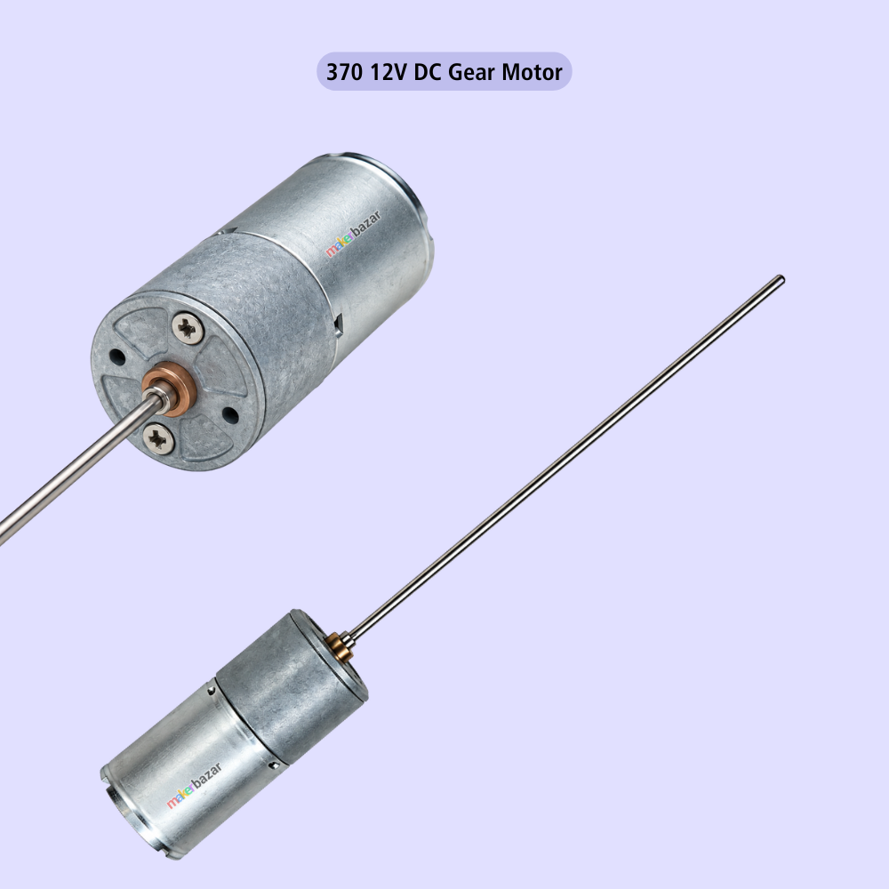 370 12V DC Micro Low Speed Gear Motor with Long Shaft