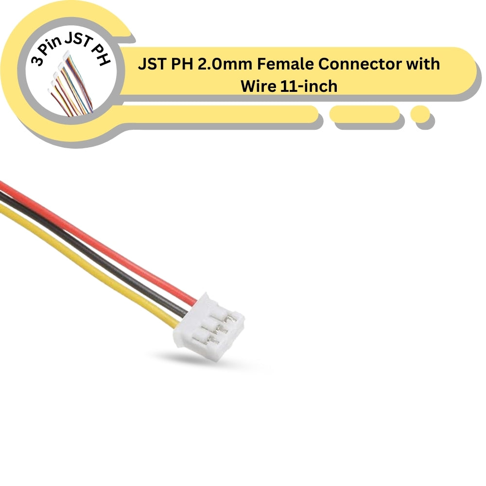 JST PH 2.0mm Female Connector with Wire 11-inch