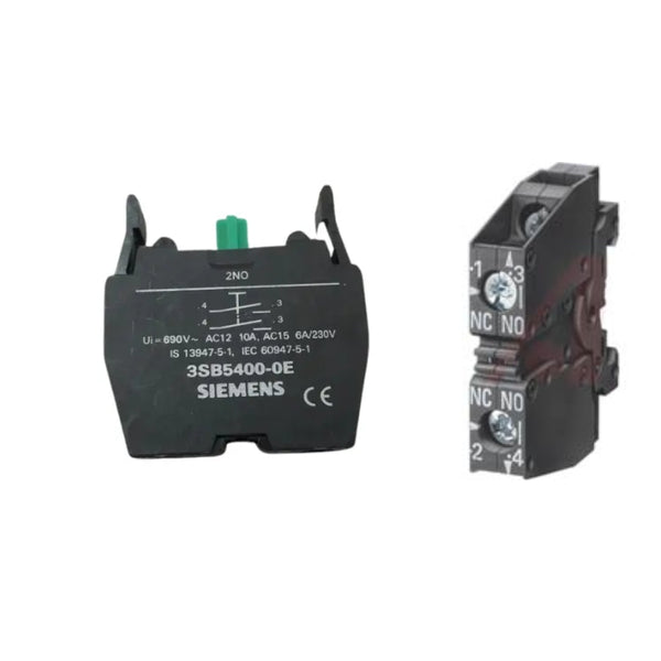Siemens 3SB5 Contact Block – 22mm Push Button, Selector, Key Switch