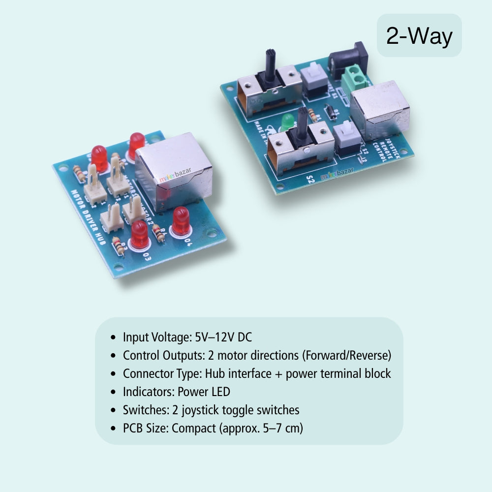 RC Joystick Module With Motor Driver Hub [Combo]