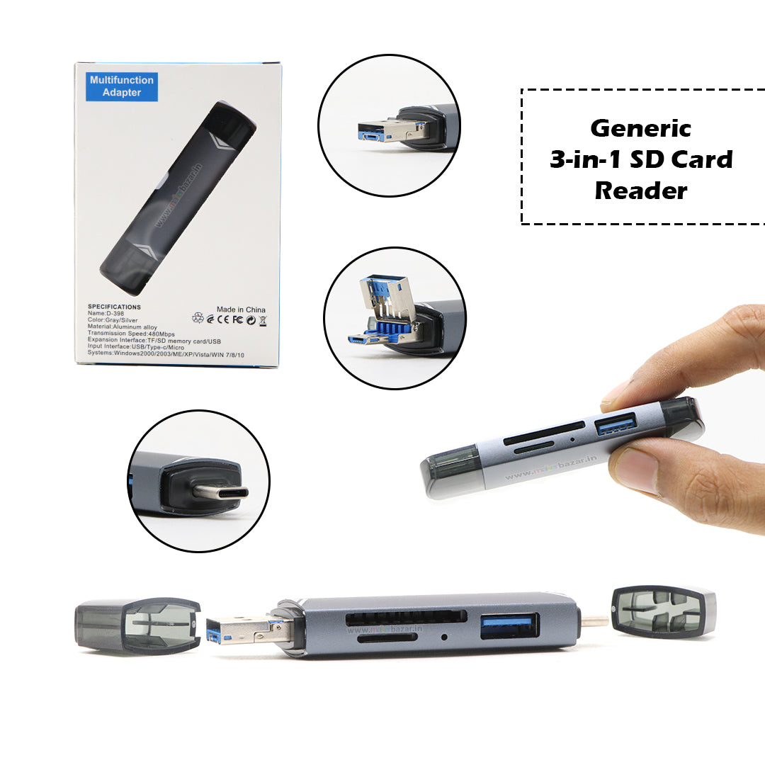 Generic: 3-in-1 SD Card Reader