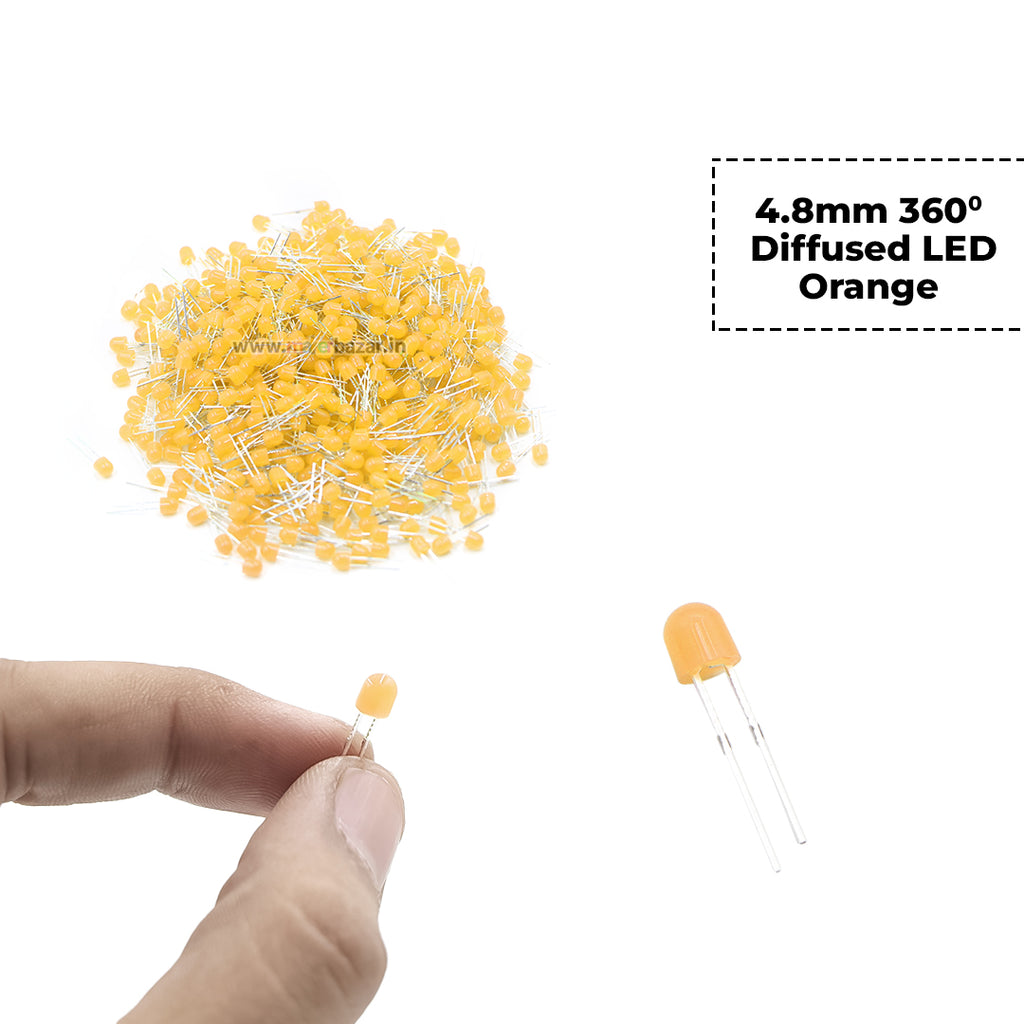 4.8mm 360 Degree Diffused Pink LEDs | Pack of 100