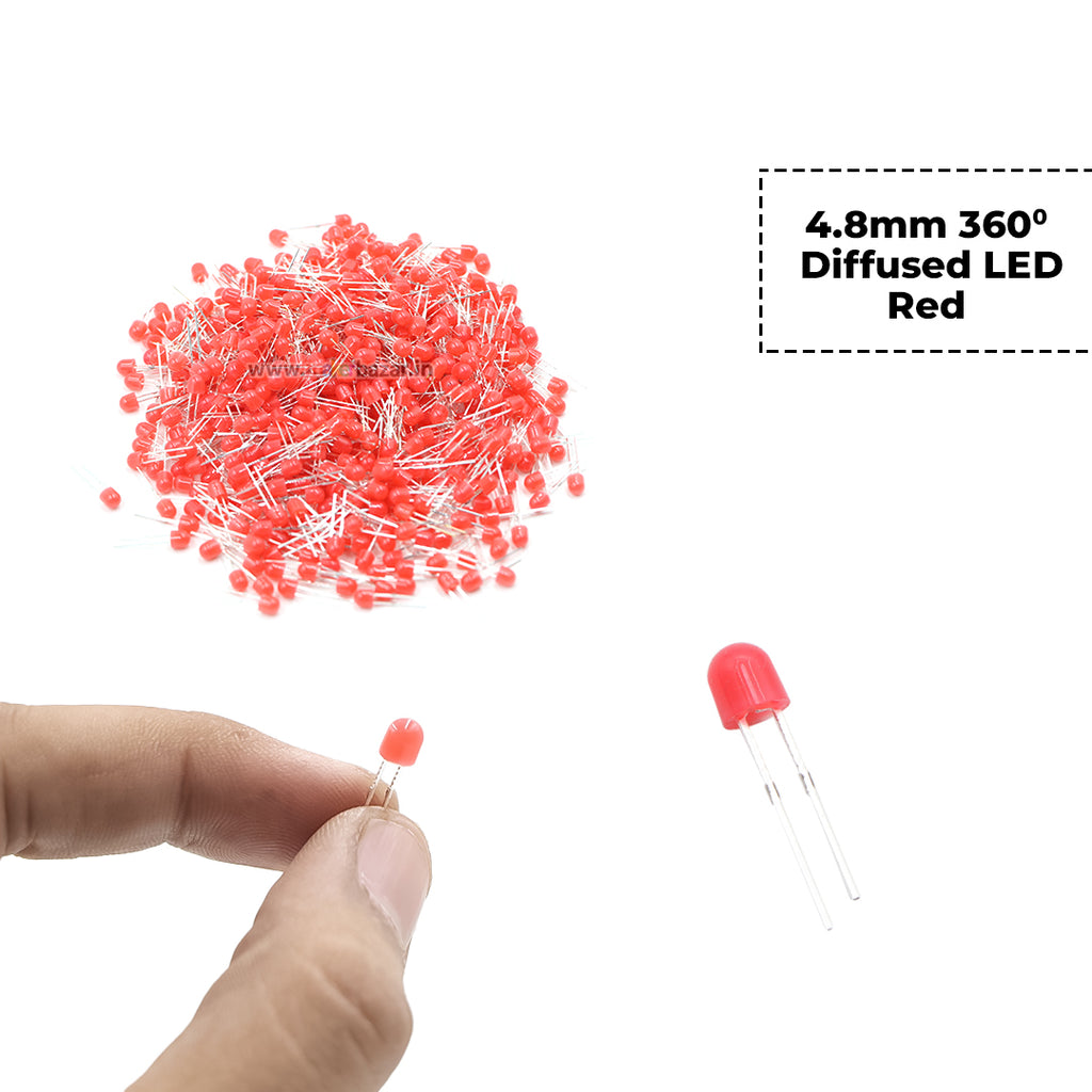 4.8mm 360 Degree Diffused Pink LEDs | Pack of 100