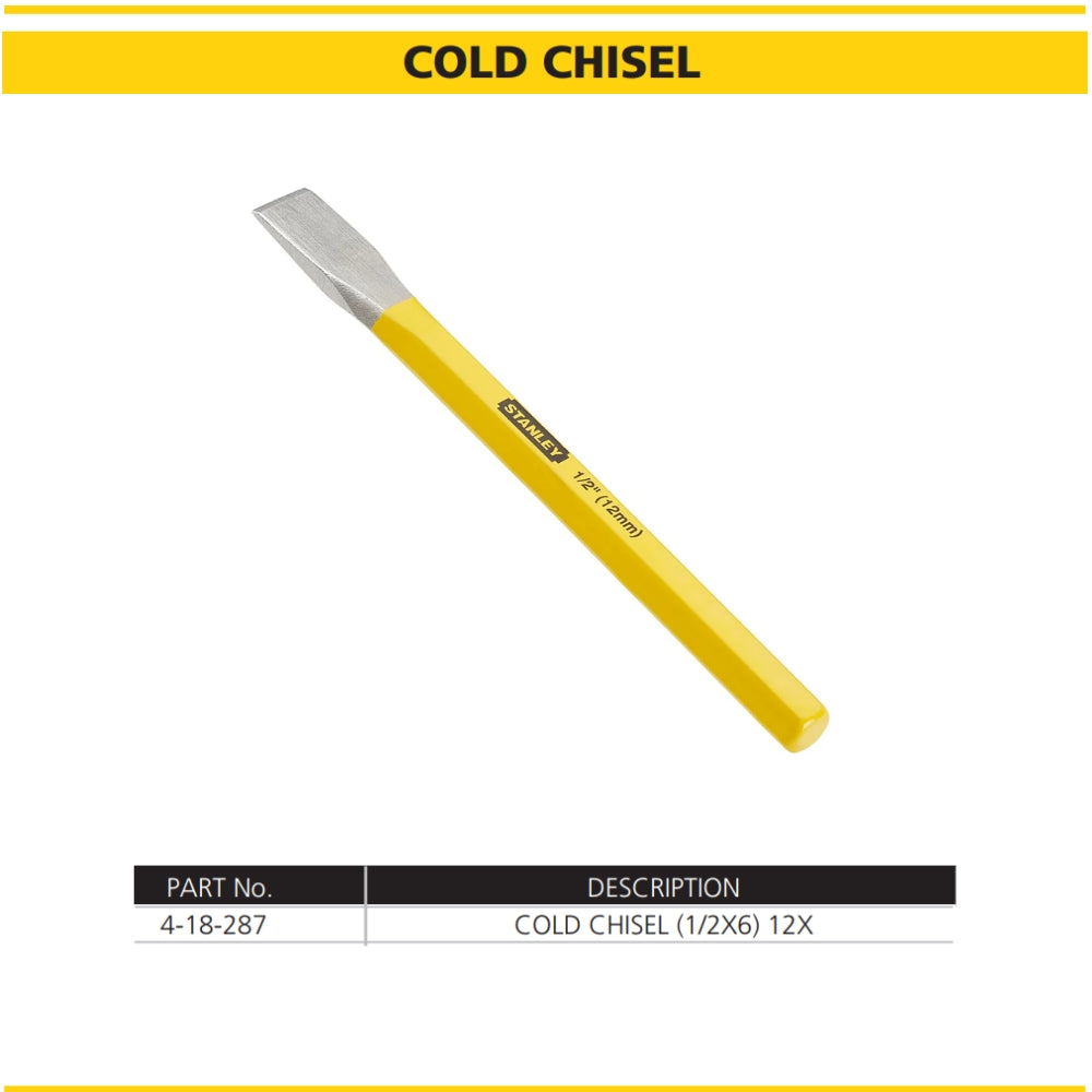 Stanley Cold Chisel – Forged Carbon Steel (4-18-286 to 4-18-291) for ...