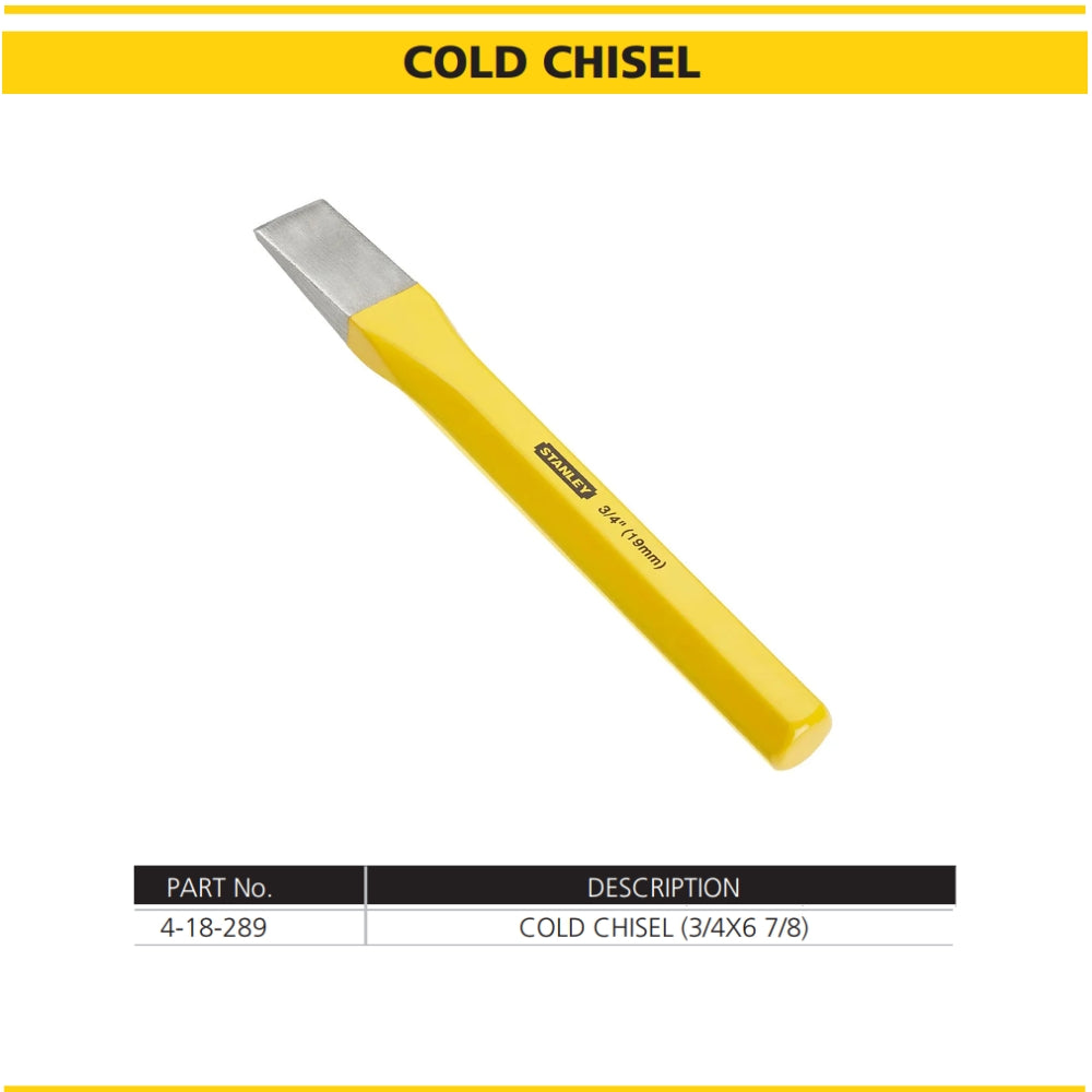 Stanley Cold Chisel – Forged Carbon Steel (4-18-286 to 4-18-291) for ...