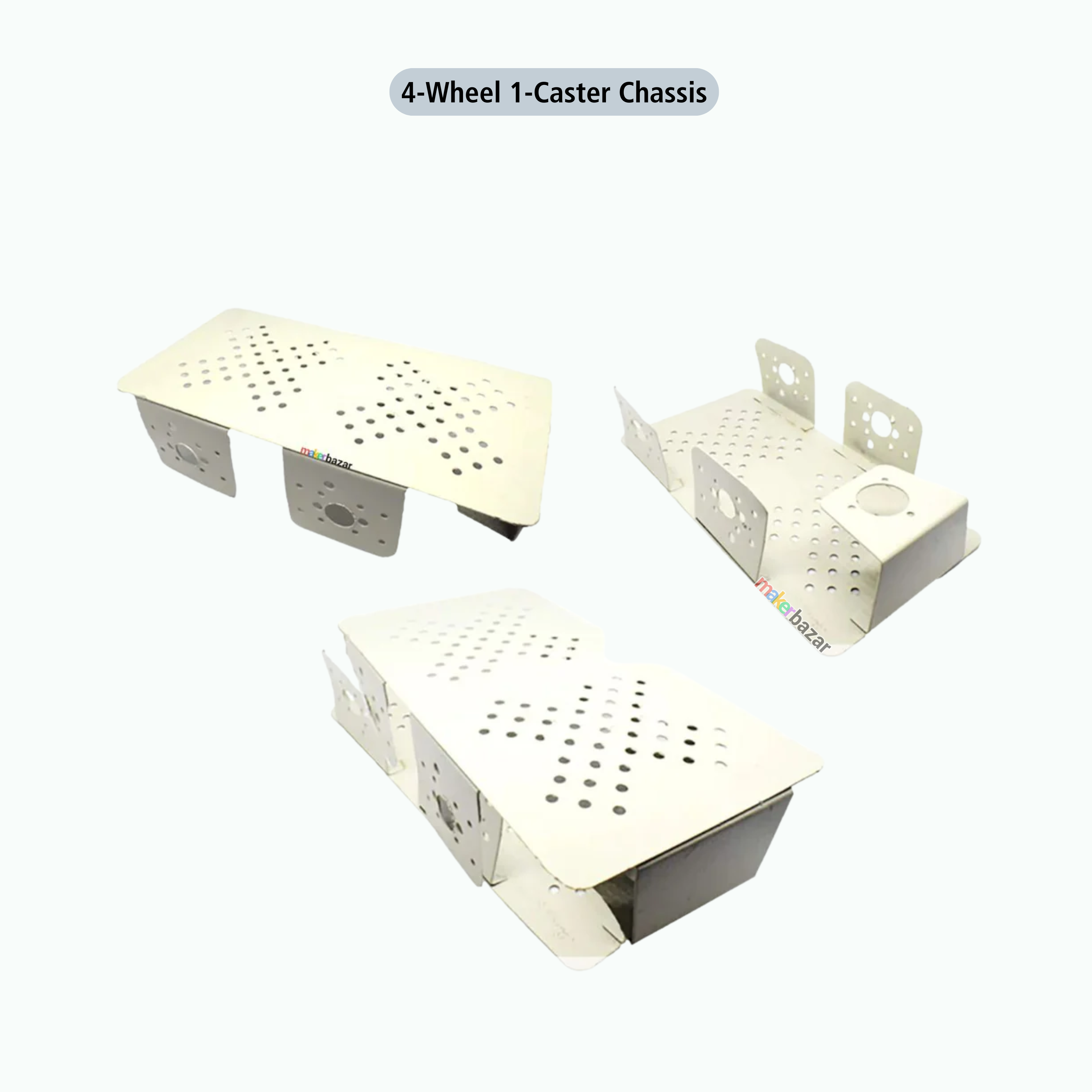 Caster Wheel Metal Chassis for DIY Robot Car
