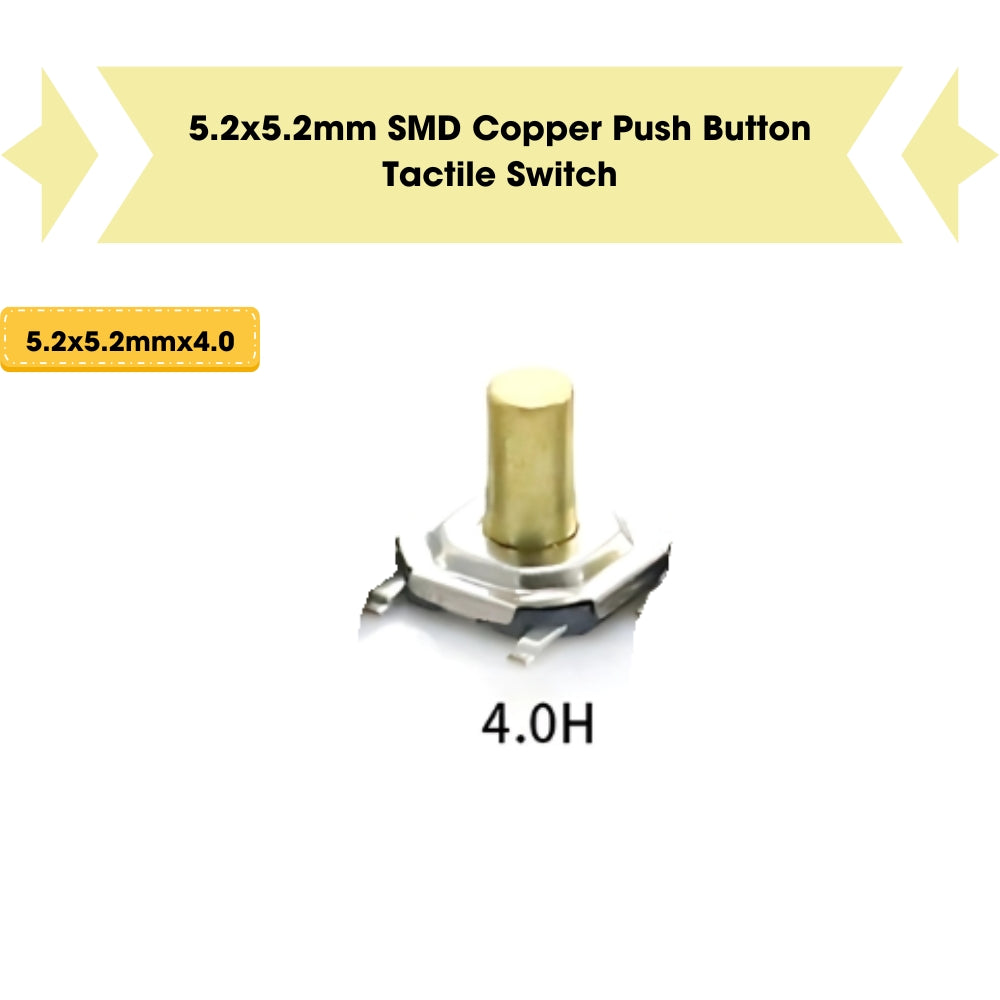 5.2x5.2mm SMD Push Button Tactile Switch