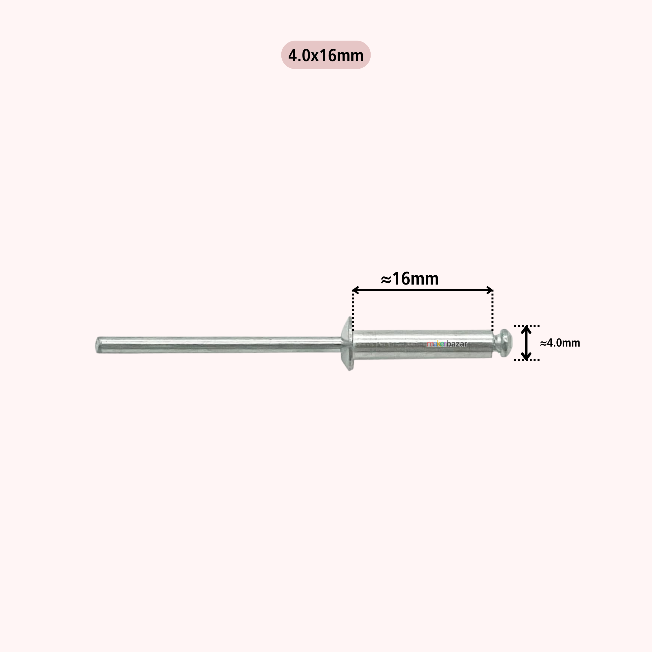 4.0mm Aluminium Blind Pop Rivets