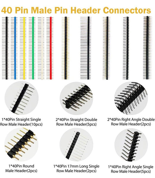Copper Electrical Connectors 40 Pins 10-Pack 1x40 Pin Single Row Pin ...