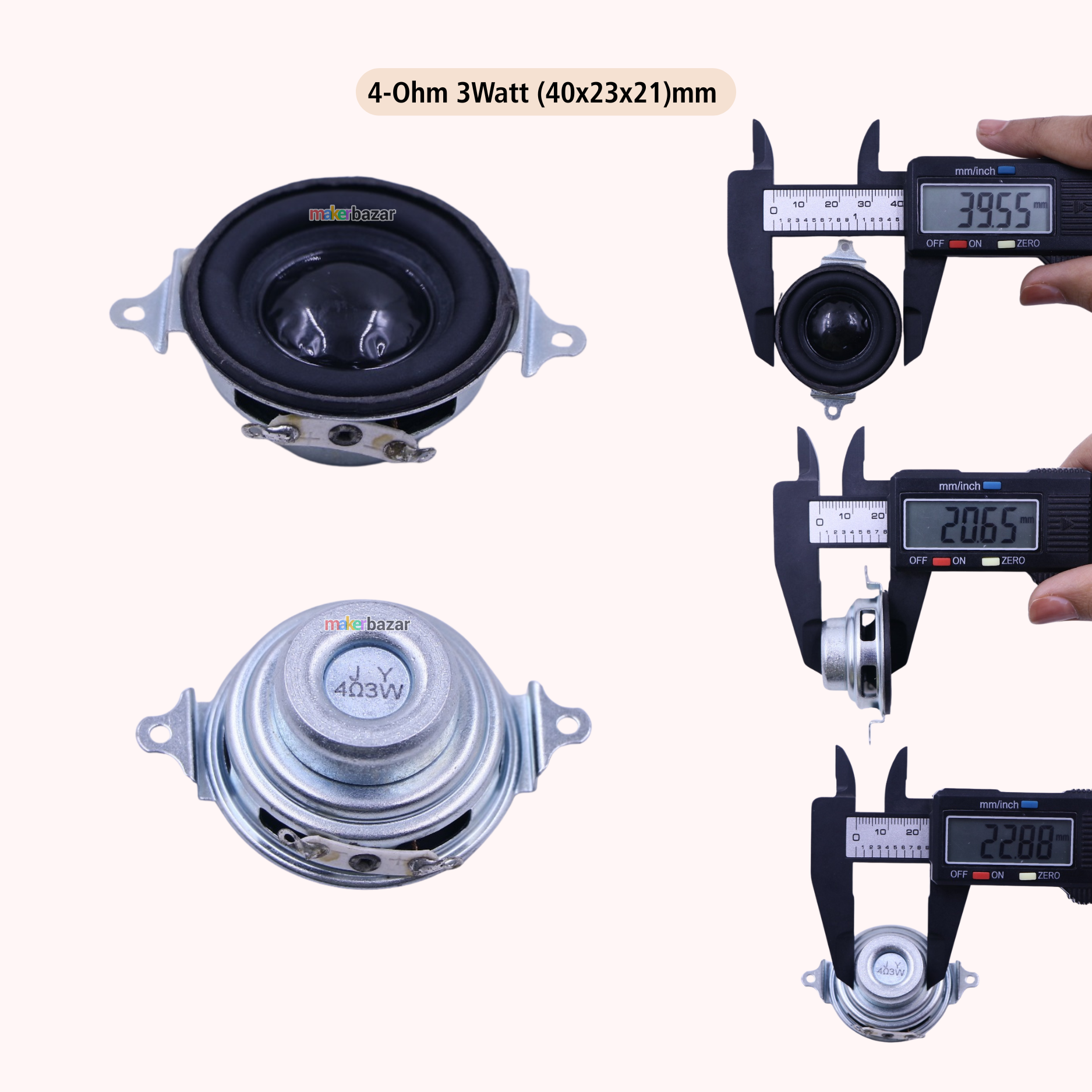 40mm 1.5-Inch Internal Magnet Speaker With Frame