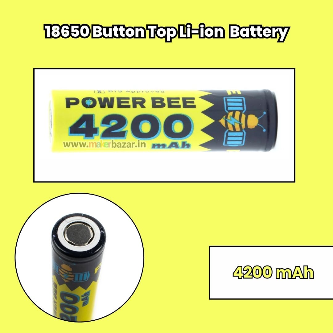 PowerBee: 3.7V 18650 Cell Li-ion Rechargeable Battery