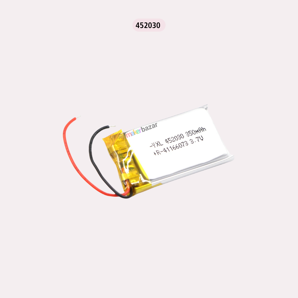 KP 3.7V 350mAh LiPo Rechargeable Battery – Single Cell