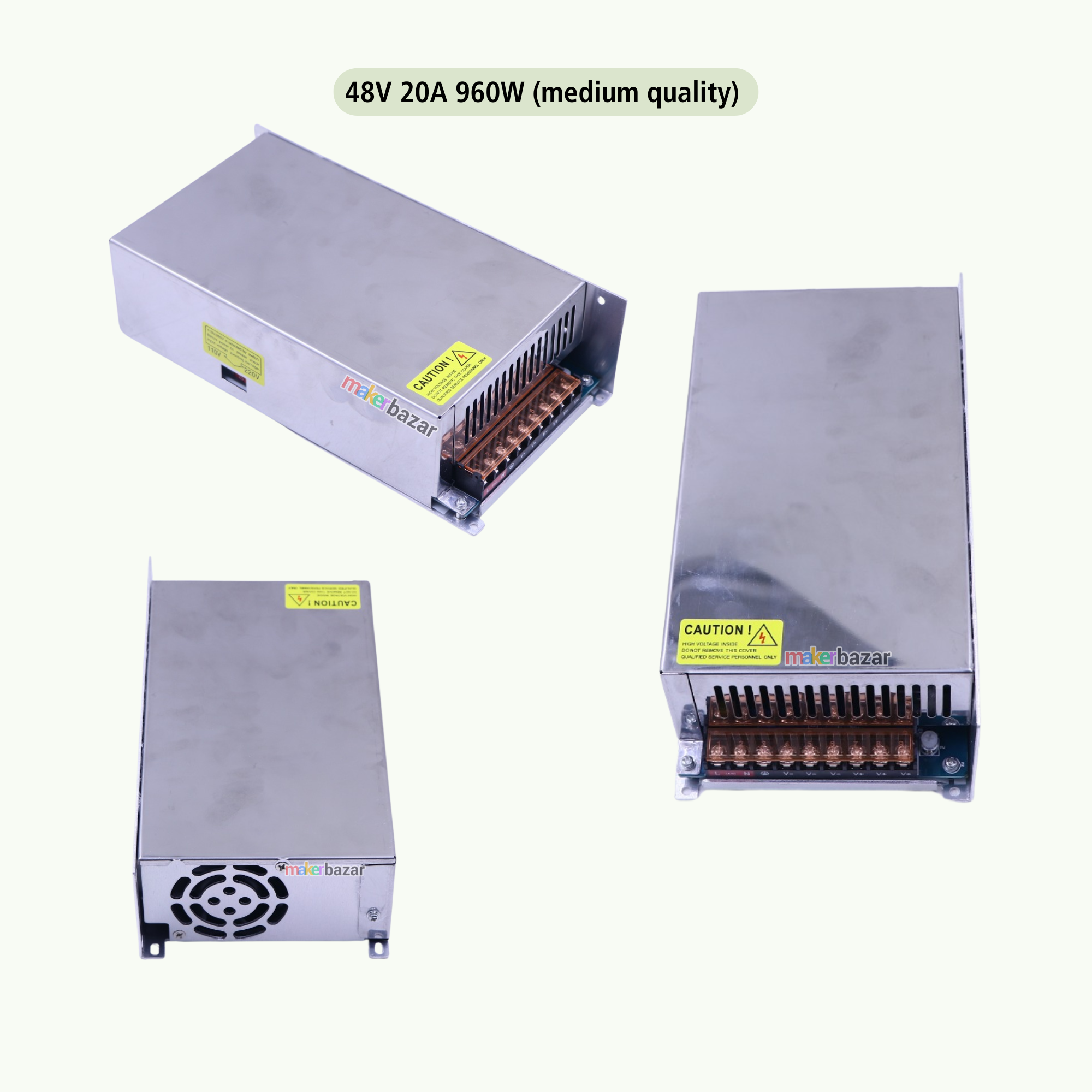 48Volt DC Switch Mode Power Supply (SMPS) Rectangular Metal Casing