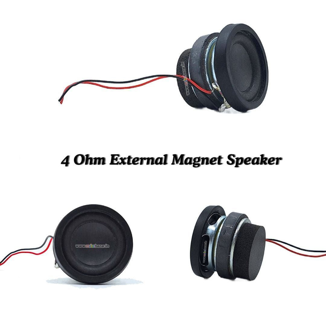 4 Ohm 3watt [~1.6inch/~40mm] External Magnet Speaker